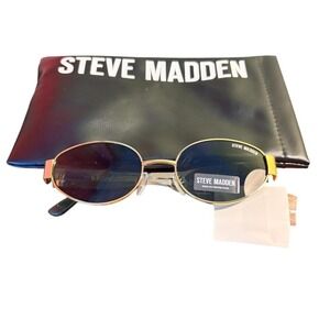 Steve Madden MYSTIE Gold‎ Frame Oval Sunglasses Womens NWT